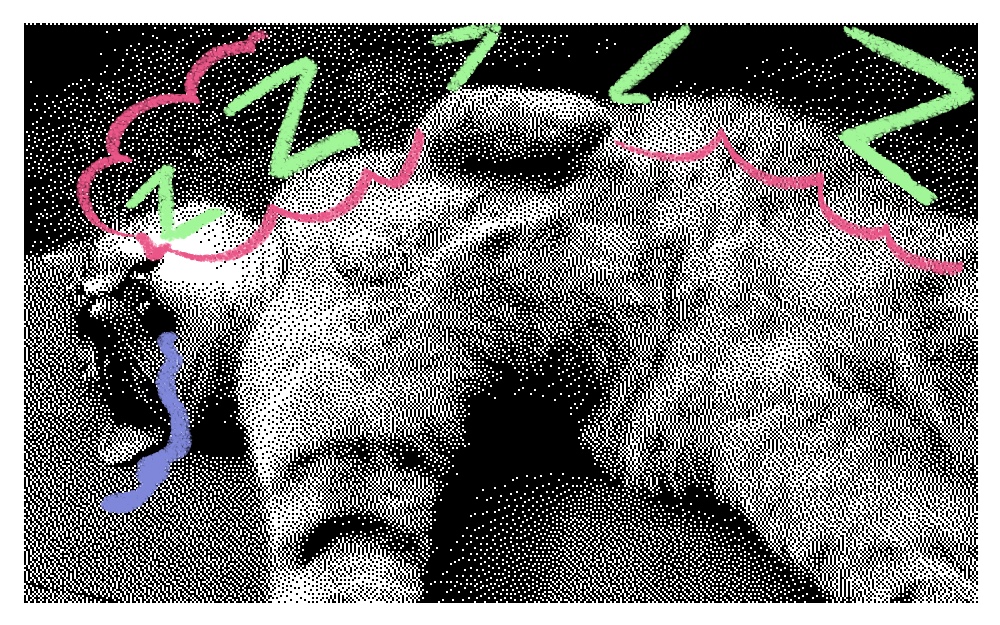 Sleepy cat waking up