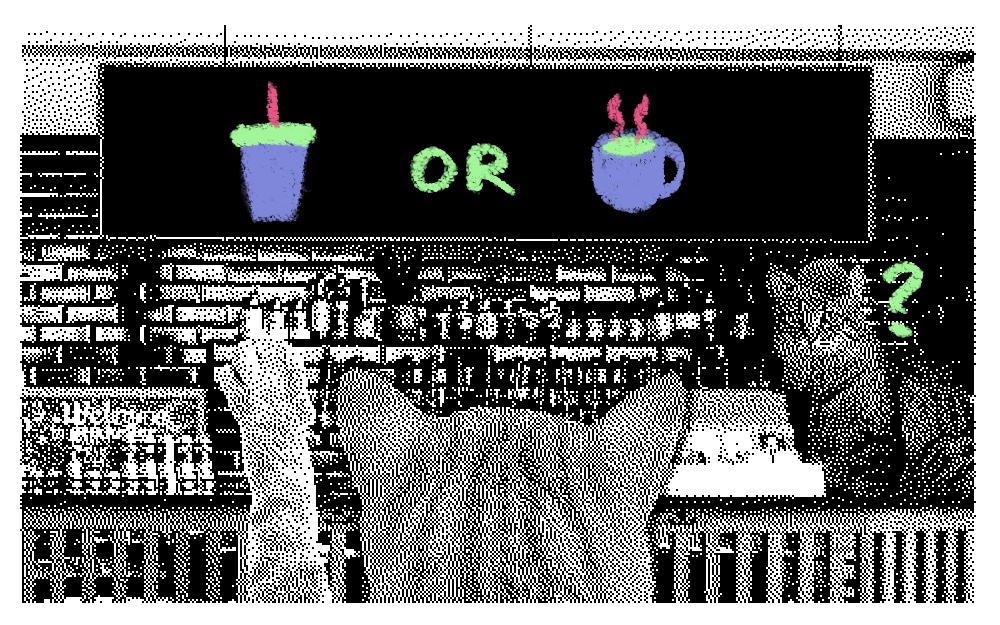 Barista asking about drink temperature